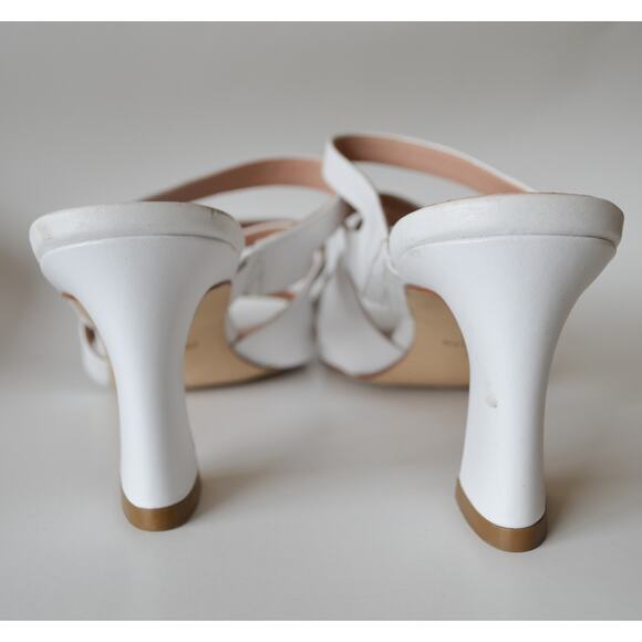 Cole Haan Alyce Heel Sandal White Leather Size 9.5 - Picture 4 of 9